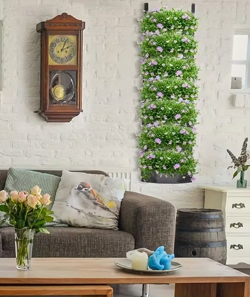 Ensemble de 2 sacs de culture suspendus verticaux à 7 poches, pour plantes, à fixer au mur à l'intérieur ou à l'extérieur. Style classique et léger, idéal pour un balcon, un jardin ou une décoration de 2026 ? $22.99 –P6