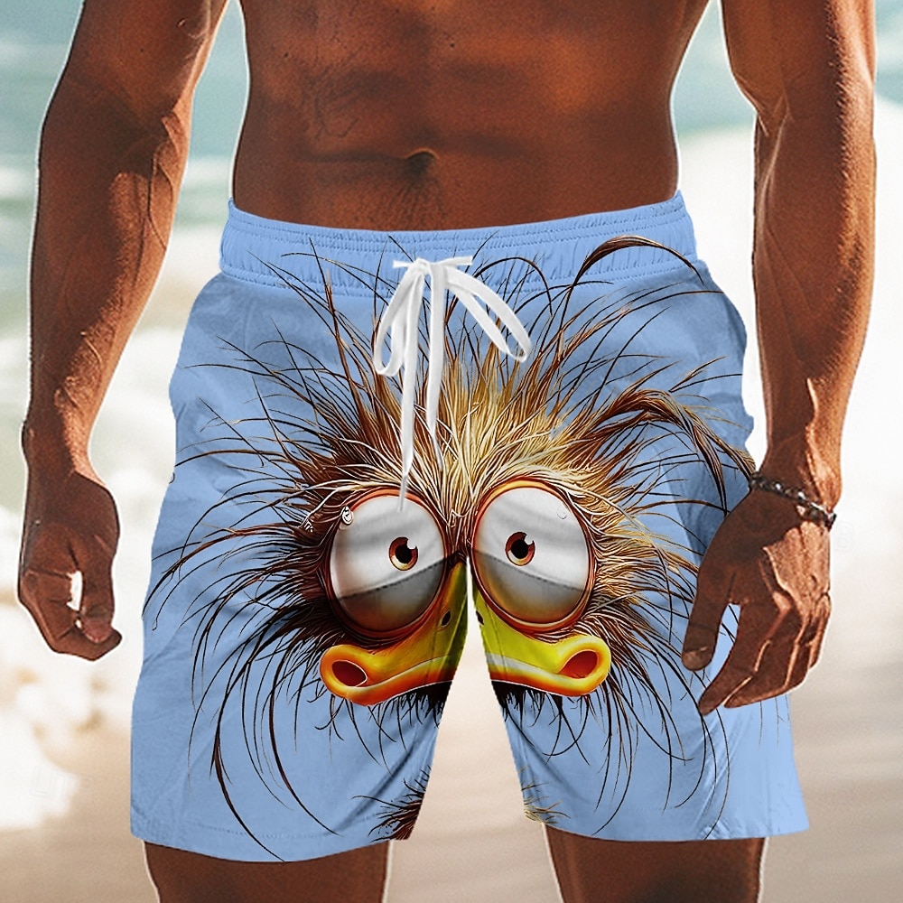 Voor heren Tekenfilm Grappig Eend Lange zwembroeken Zwemshorts Boardshorts Medium Taille Hawaii Strandvakantie Zijzakken Mesh voering Elastische tailleband met trekkoord Ontwerper Kleding 2026 - $20.99 –P3