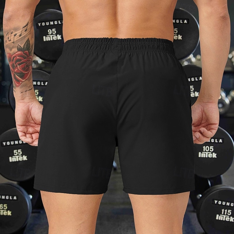 Pantaloncini Sportivi Uomo Con Tasche – Asciugatura Rapida, Traspiranti, Con Vita Elastica, Perfetti Per Palestra, Corsa, Jogging E Tempo Libero