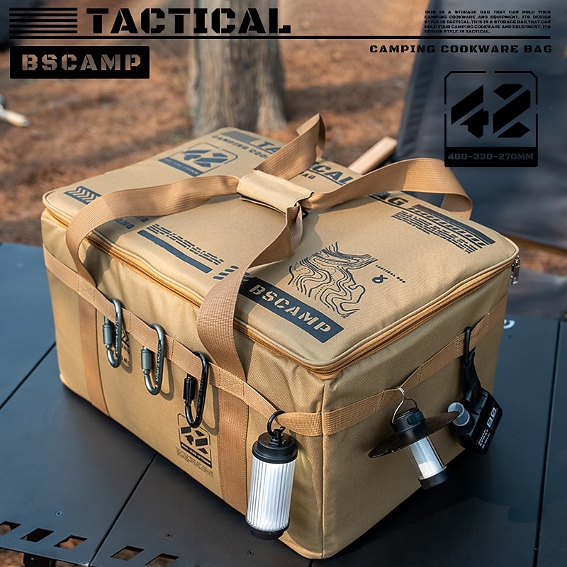 Large Capacity Outdoor Folding Storage Bag, Waterproof Portable Camping & Picnic Organizer for Cookware, Pots, Tableware, Gas Canister, Shockproof Tactical Outdoor Carry Bag 2026 - $30.99 –P4