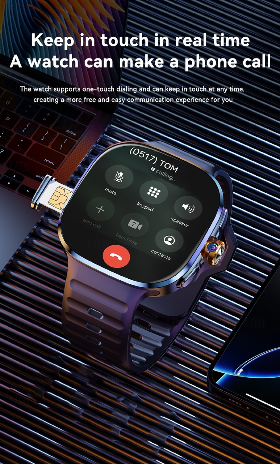 M99 Smartklokke 2.14 tommers Smartklokke 3G 4G 3G Skritteller Samtalepåminnelse Aktivitetsmonitor Kompatibel med Android iOS Herre GPS Lang ventetid Vanntett IP68 50mm urkasse 2026 - $158.99 –P11