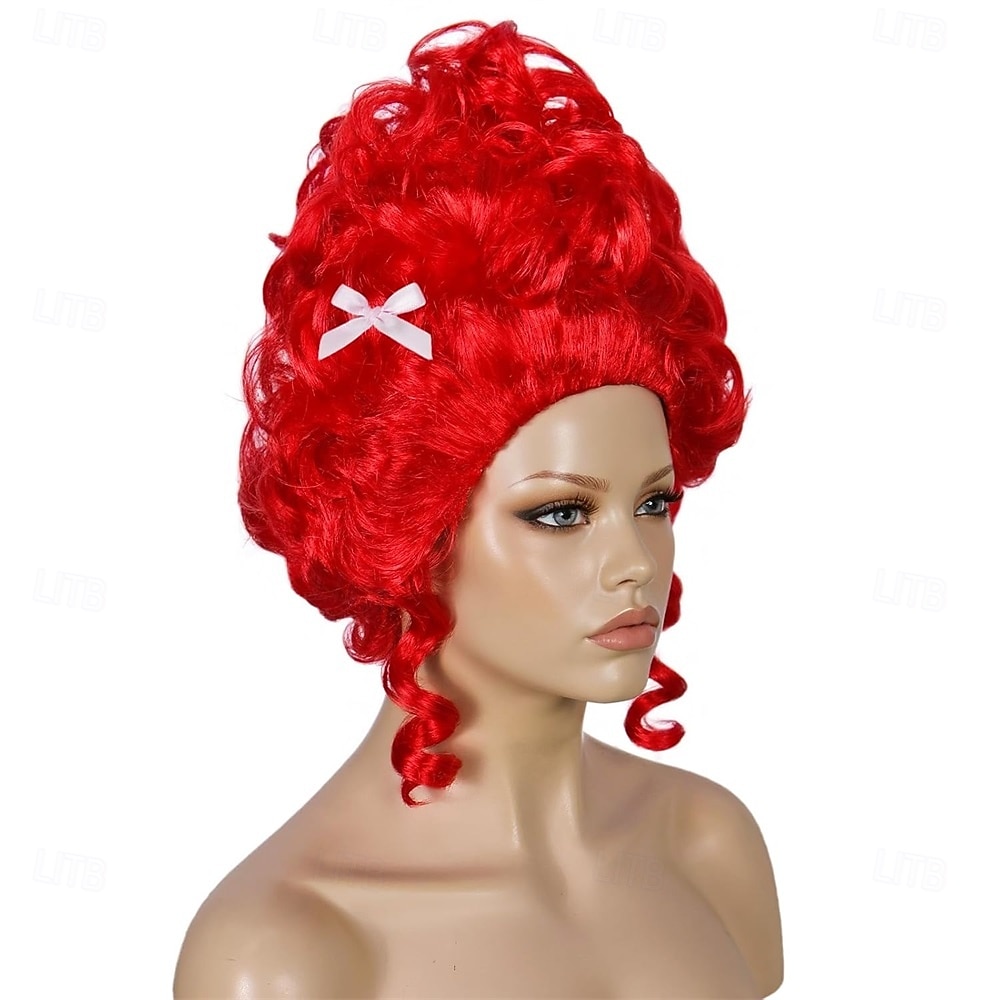 Vintage-viktoriaaniset peruukit naisille, joissa on kaksi rusettiklipsiä, pörröinen rokokoo-peruukki, barokkityylinen siirtomaa-ajan renessanssiperuukki, asu cosplay-juhliin, hiusmyssy 2026 - $23.99 –P2