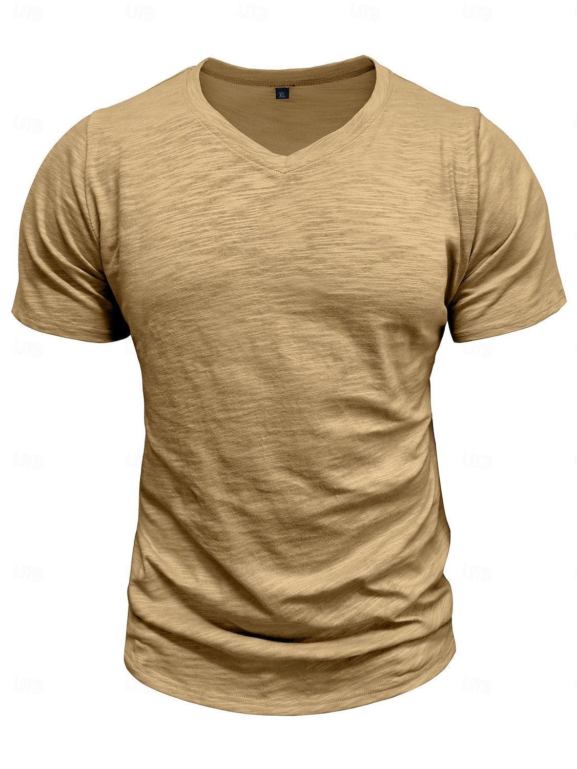 Herre T-skjorte 100 % bomulls-T-skjorte Kort Erme V-hals Sommer Vår & Vinter عادي Pit Strip Mote Designer Grunnleggende Grunnleggende Myk Avslappet Feriereise Gate Svart Stein Grønn Topp T-skjorte 2026 - $20.99 –P3