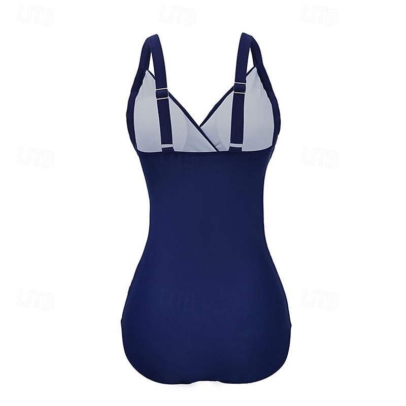 Women's Bathing Suit Swimsuits One Pieces Solid Colored Mesh UV Protection Elastic Sleeveless Swimwear Swimsuit Surfing Diving Swimming Summer 2026 - $26.99 –P4