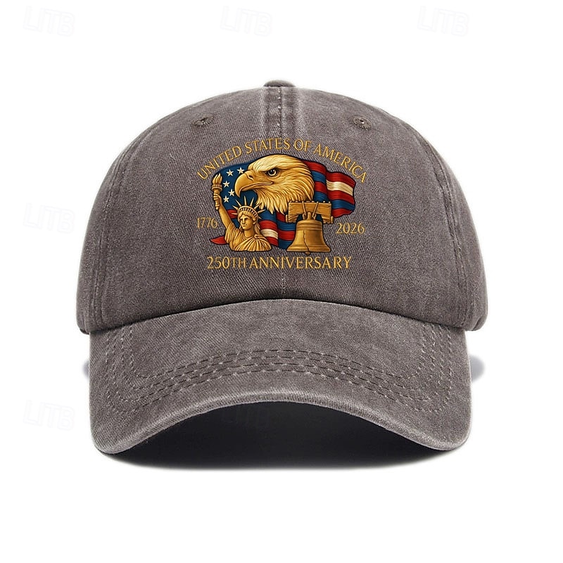 Baseballmütze Amerikanische Flagge Retro Vintage Erbe Patriotisch 1776–2026 für Unisex Erwachsene 3D-Druck  für Unabhängigkeitstag / 4. Juli 4. Juli Outdoor Alltagstauglich 2026 - $13.99 –P5