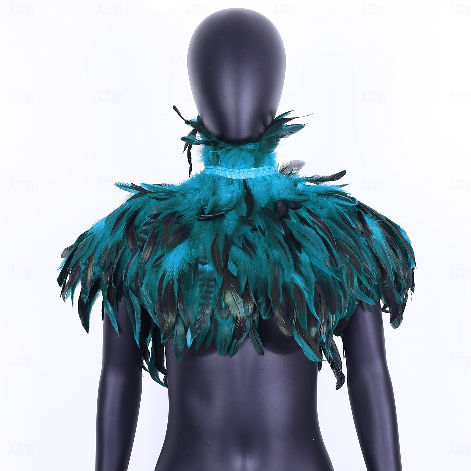 Karnevál 2026 Riói Karnevál Szamba Kiegészítők Nők Fekete Toll Köpeny Sál Magas Gallérral Brazíliai Fesztivál Előadói Jelmez 2026 - $26.99 –P6