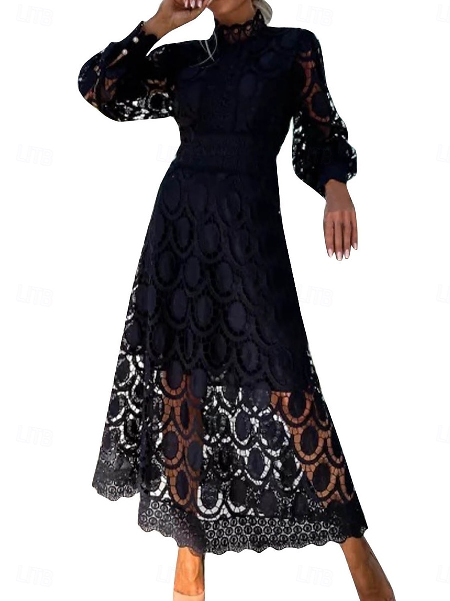 Γυναικεία Μίντι φόρεμα Φόρεμα σε γραμμή Α Καθημερινό Καθημερινά Κανονικό Σκέτο 3/4 Μήκος Μανικιού Ζιβάγκο Μαύρο Λευκό Κίτρινο Φούξια Άνοιξη Φθινόπωρο 2026 - $51.99 –P10