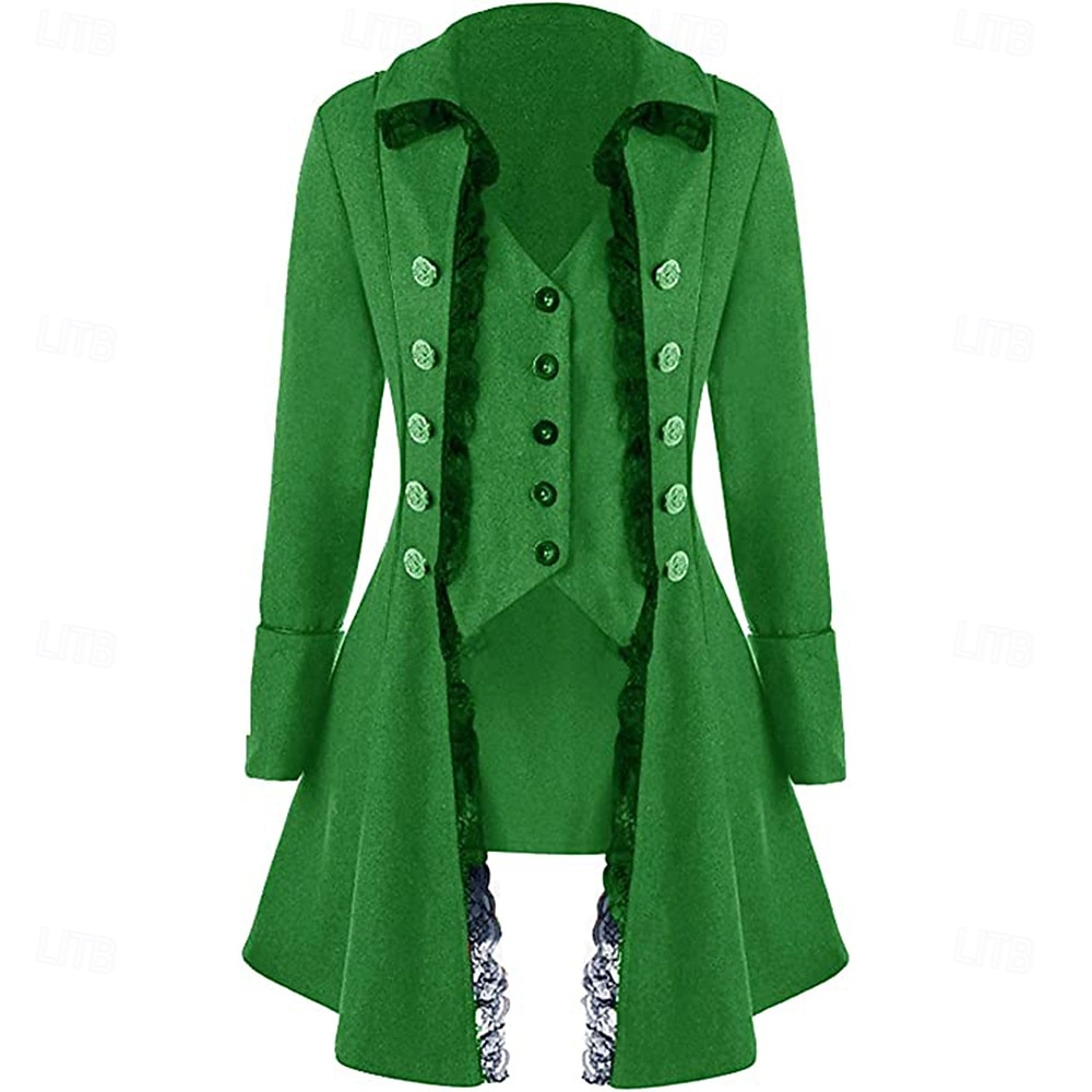 Medieval Renaissance Steampunk Coat Jacket Tailcoat Long Sleeves Princess Fancy Dress Women's Royal Steampunk Event / Party Masquerade Adults' Coat 2026 - $58.99 –P2