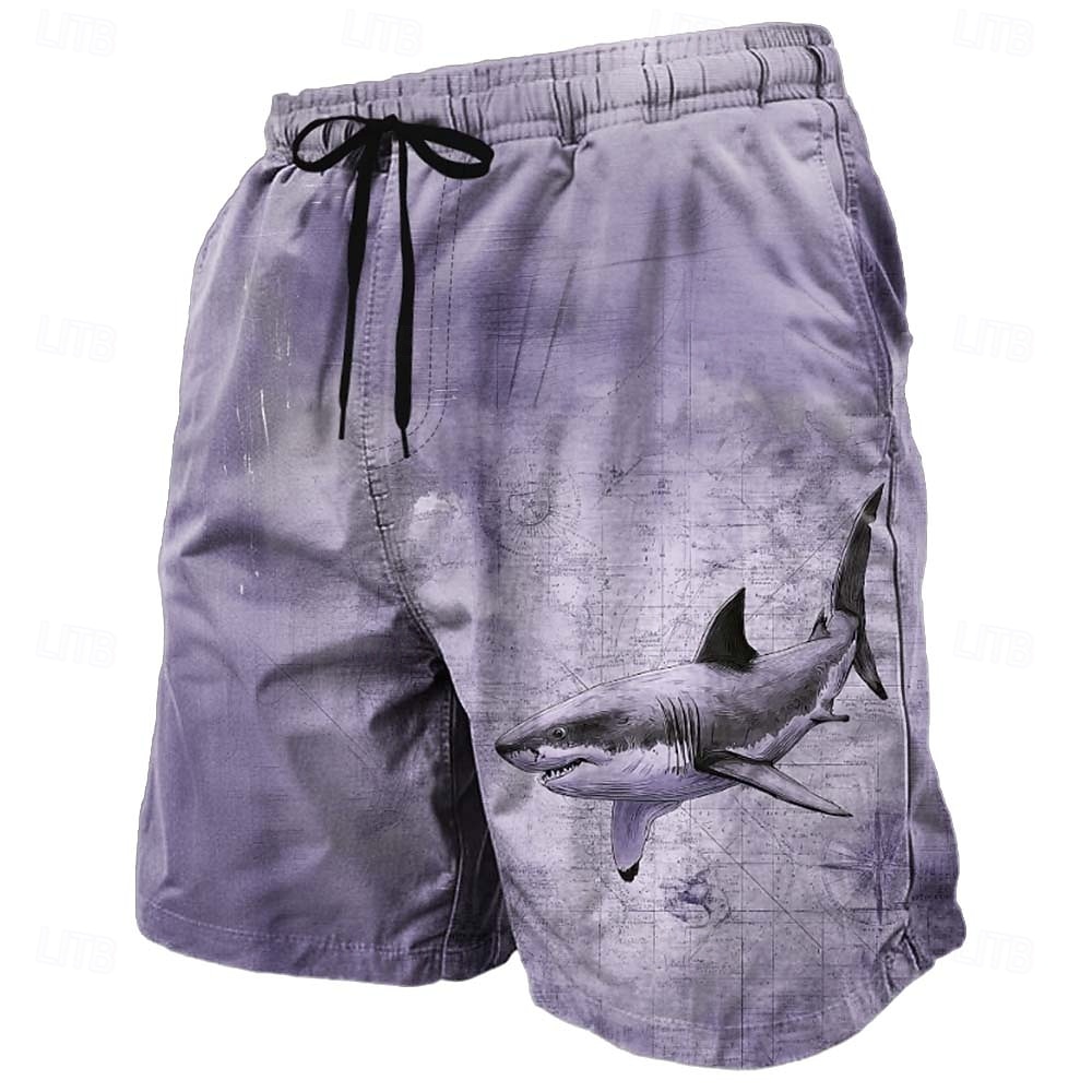 Per uomo Squalo Creature marine Trama grunge Costumi da bagno Pantaloncini da mare Pantaloncini da Surf Misura del girovita medio Retrò Vintage All'aperto Vacanza Abbigliamento Quotidiano Tasche del 2026 a $20.99 –P4