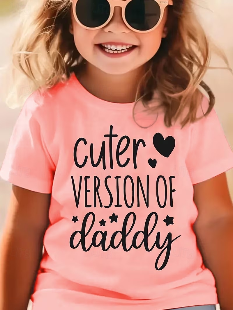 Fille 3D Graphique Lettre T-shirt Manche Courte Impression 3D Été Printemps Sports Mode Streetwear Enfants 4-12 ans Col Rond Occasionnel Quotidien Extérieur Coupe régulière de 2026 ? $14.99 –P4