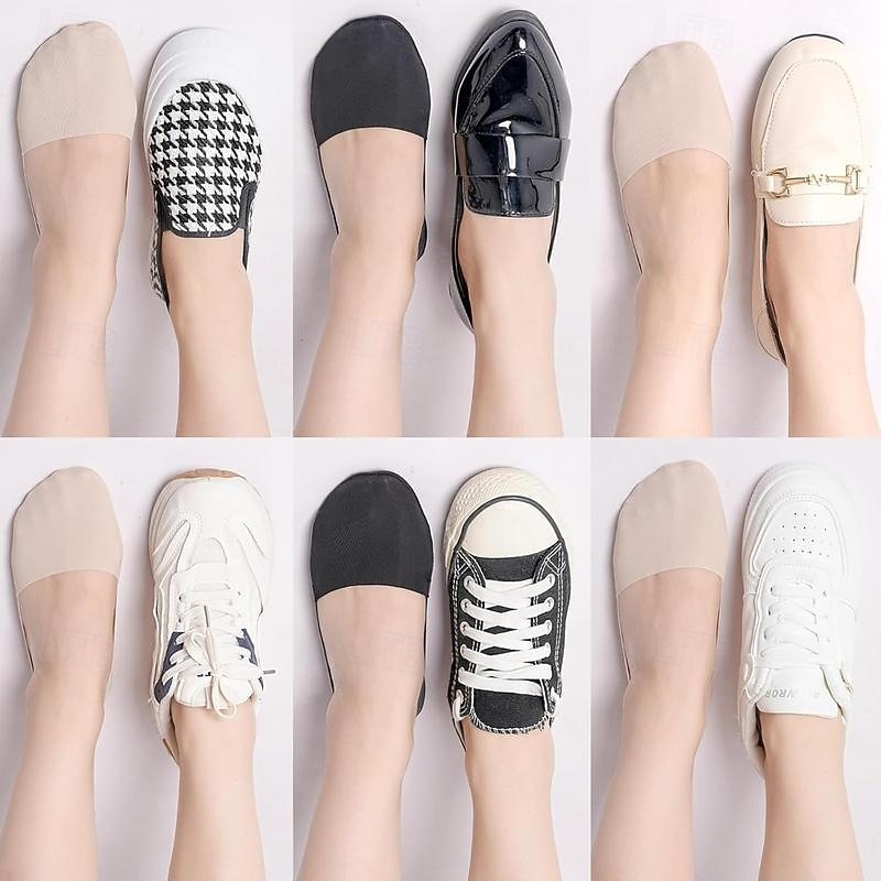 6 Pair Thin No Show Socks Womens Nylon Non Slip Low Cut Invisible Liner Footies Thin Silk Socks for Flats Loafers Lightweight 2026 - $5.99 –P5