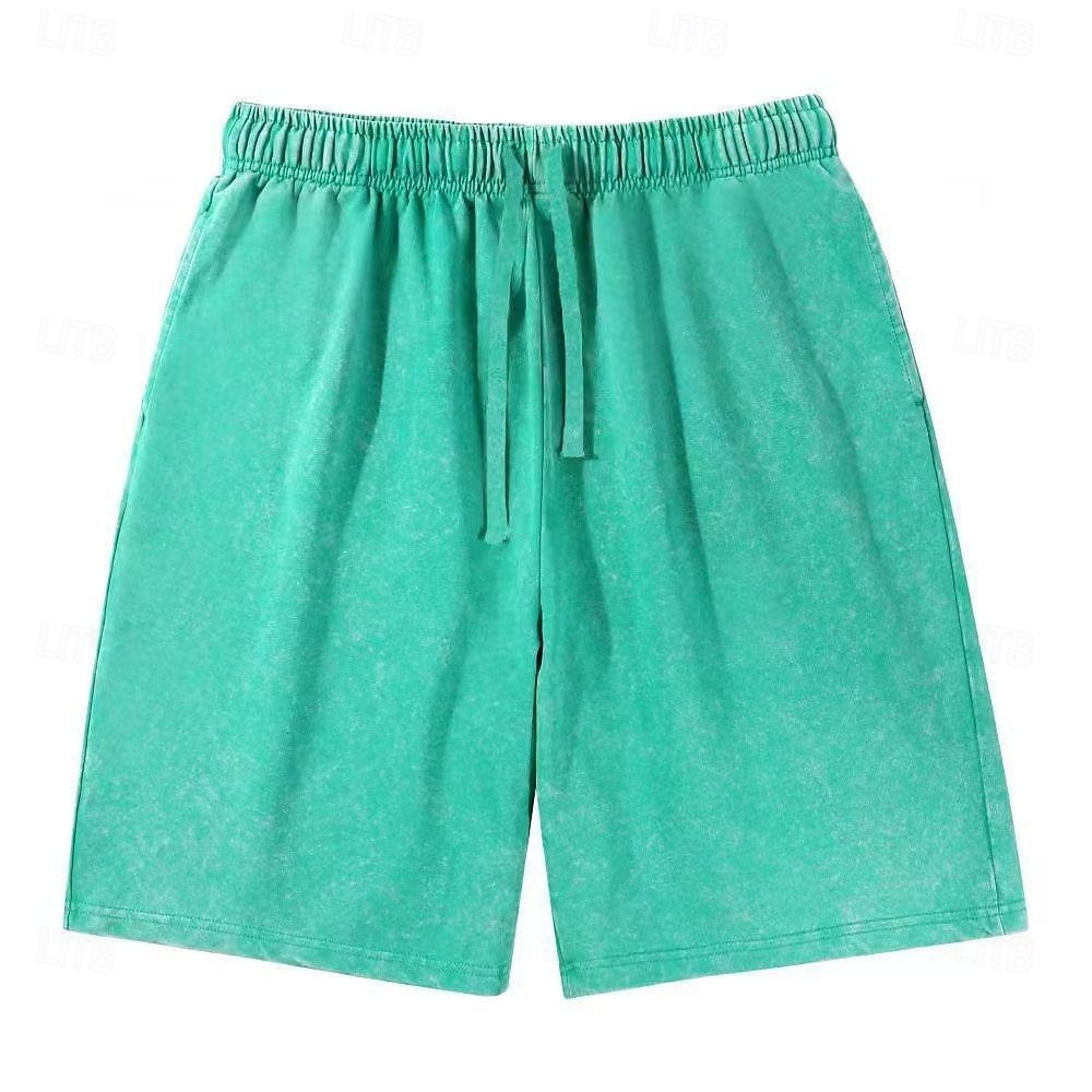 Męskie Szorty Letnie szorty Szorty na co dzień Spodenki Acid Wash Kieszeń Elastyczny pas Umyty Komfort Oddychający Nad kolano Codzienny Na zewnątrz Plaża Urlop Moda Czarny Zielony Elastyczny 2026 - $21.99 –P7