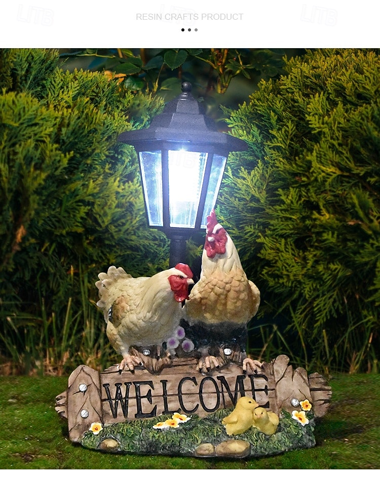 1 peça de coelho da Páscoa, pintinho ou pássaro em resina, com iluminação solar à prova d'água para uso externo. Ideal para decoração de jardins, caminhos e gramados. Estátua de animal fofo, de 2026 por $34.99 –P1