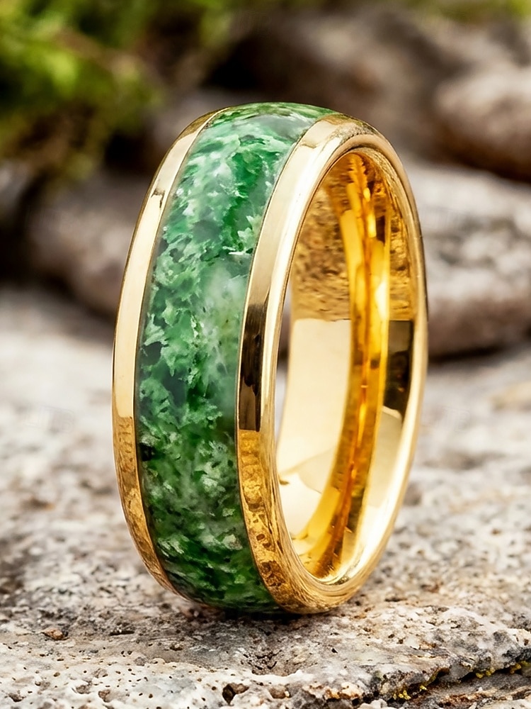 Мужское кольцо из нержавеющей стали с зеленой инкрустацией, в кельтском стиле, многоцветная отделка, прочное, удобное, идеально подходит для празднования Дня Святого Патрика и повседневного ношения. 2026 - $7.99 –P5