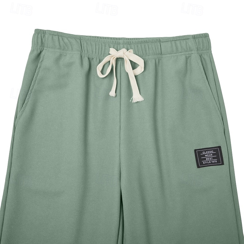 Per uomo Pantaloni da tuta Joggers Pantaloni Pantaloni a Nido d'Ape Coulisse Tasca Elastico in vita Semplice Comodità Morbido Lunghezza intera Casuale Quotidiano All'aperto Moda Stile Classico Verde del 2026 a $22.99 –P3