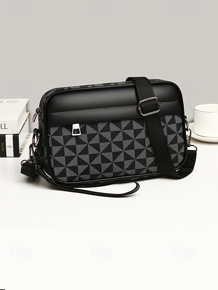 férfi műbőr crossbody táska – több színben, sokoldalú pántokkal, stílusos és tartós mindennapi viseletre, munkába és utazásra egyaránt 2026 - $14.99 –P7