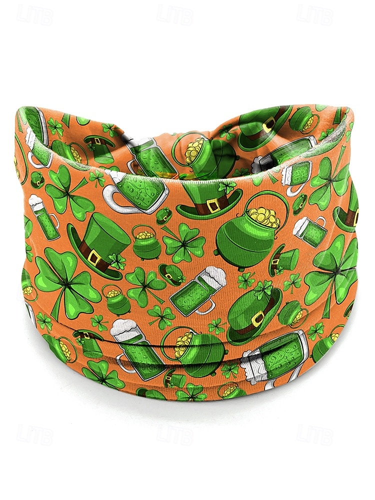 Damhårband med polyestertryck, flermönster med shamrockmönster för St. Patricks dag, stretchig och andningsbar festivalstil för högtidsfiranden, parader och vardagskläder 2026 - QAR 30.48 –P8