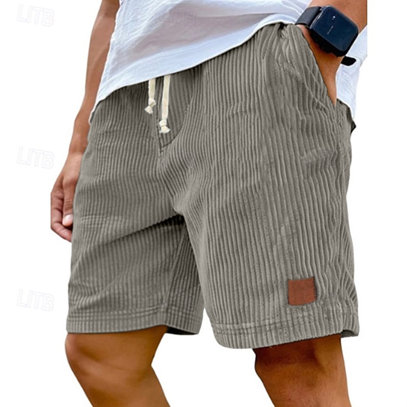 Per uomo Pantaloncini Estivi Pantaloncini casual Pantaloncini di velluto a coste Tasca Coulisse Elastico in vita Semplice Comodità Traspirante Corto All'aperto Vacanza Canotta sportiva Casual Nero del 2026 a $20.99 –P3