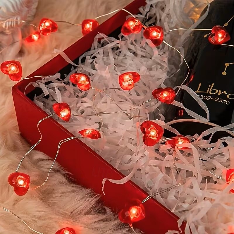 Króliki Kwiatowe Światełka w Kształcie Serca 2m 20LEDs Zasilane Baterią Różowe Kwiatowe Światełka Tematyczne na Przyjęcie Dzień Matki Domowa Sypialnia Dekoracja na Ślub Rocznicę 2026 - $15.49 –P7