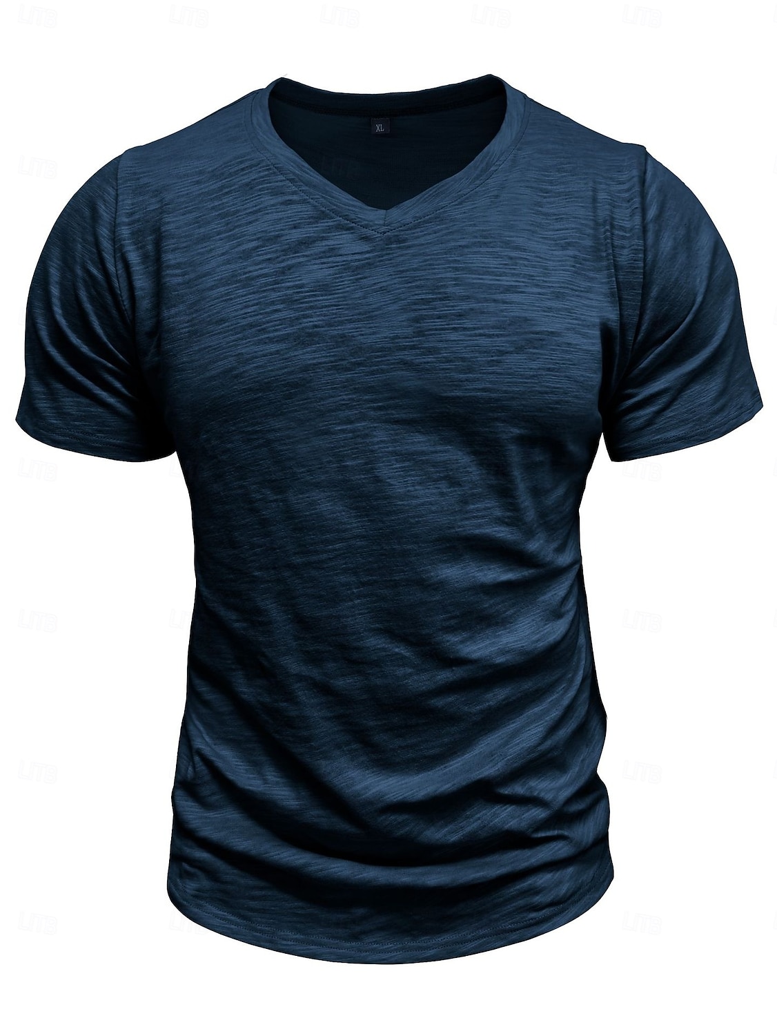 Herre T-skjorte 100 % bomulls-T-skjorte Kort Erme V-hals Sommer Vår & Vinter عادي Pit Strip Mote Designer Grunnleggende Grunnleggende Myk Avslappet Feriereise Gate Svart Stein Grønn Topp T-skjorte 2026 - $20.99 –P4