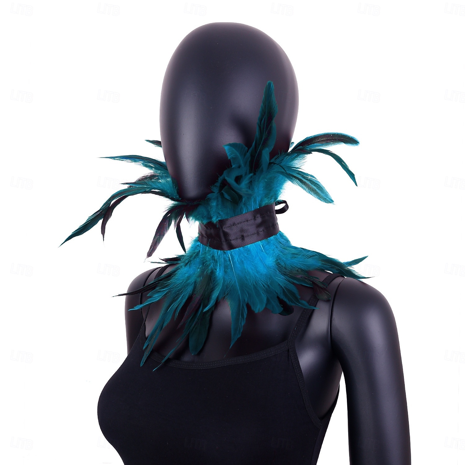 Carnival 2026 Rio Carnival Samba Accessories Women's Red Feather Choker Collar, Gothic Vampire Devil Costume Necklace Brazil Festival Performance Costume 2026 - $11.49 –P8
