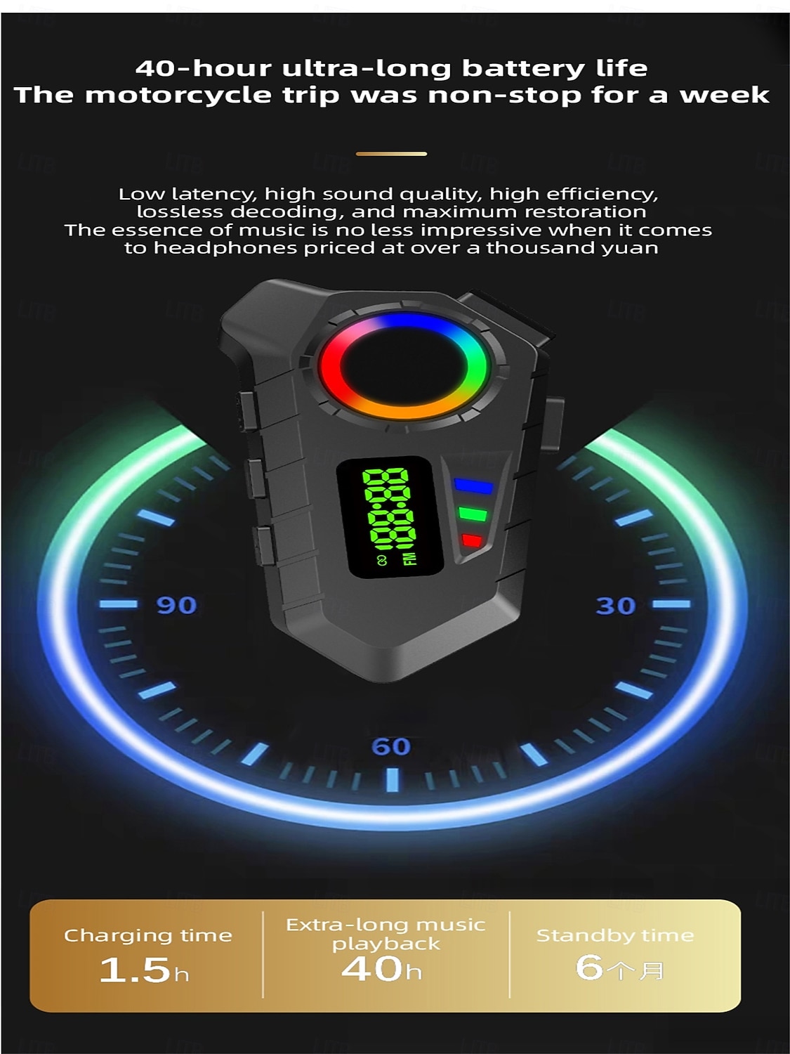 Nieuwe Y30A cross-border motorhelm Bluetooth-oortjes voor motorrijden met een groot bereik voor luisteren, muziek en bellen. 2026 - $28.99 –P10
