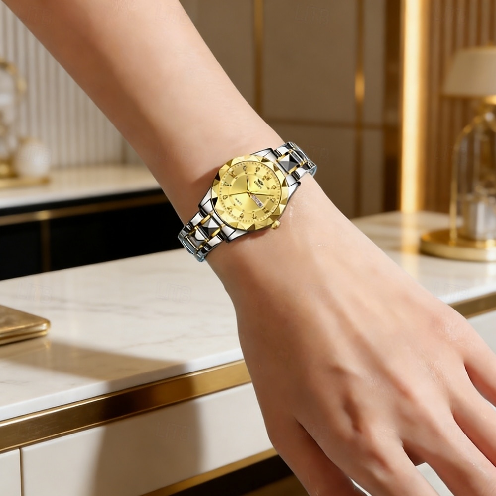 1DB Új Női Óra Női Luxus Quartz Óra - Gyémánt&Fénylő Számlap&Dátum és Naptár Funkciók Prémium Óra Üzleti Utazás Ünnepek évfordulók - Legjobb Anyák Napi Ajándék Választás 2026 - $21.99 –P3