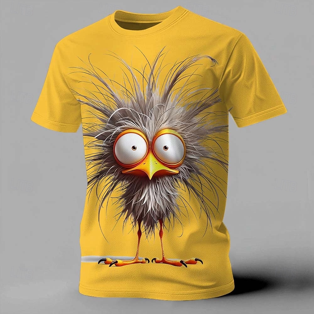 Per uomo Animale Pulcino Divertente Maglietta Manica Corta maglietta Stampa 3D Girocollo Camicia Esagerato Designer Feste Ferie Giallo Rosa Cachi Estate Primavera Abbigliamento S M L XL XXL XXXL del 2026 a $21.99 –P2