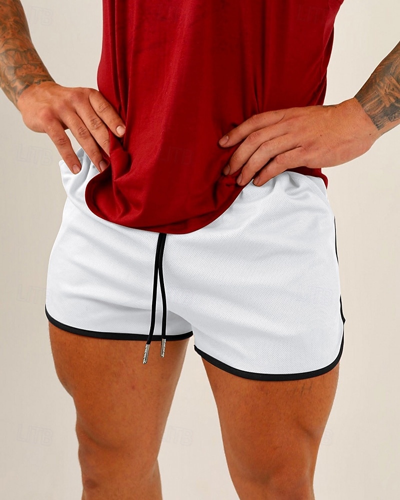 Homens Shorts de Corrida Calções atléticos Shorts de Academia Com Cordão Bolsos Cintura elástica Calção Casual Ao ar livre Férias Verão Secagem Rápida Leve Macio Treino de Ginástica Treinamento Ativo de 2026 por $17.99 –P1
