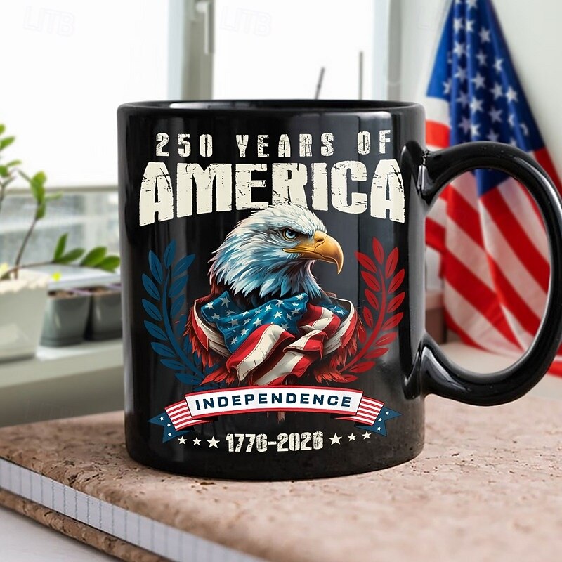 Taza del 250.º aniversario de Estados Unidos, regalo patriótico, taza de café de cerámica del semiquincentenario, 1776-2026, Estados Unidos 250, Día de la Independencia, regalo del 4 de julio para 2026 - $16.99 –P3