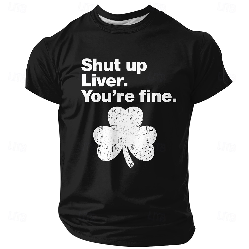 Den svatého Patrika zmlkni játra ty jsi v pořádku vtipné irské tričko s trojlístkem zelené krátký rukáv oblečení oděv S M L XL XXL XXXL 2026 - $20.99 –P3