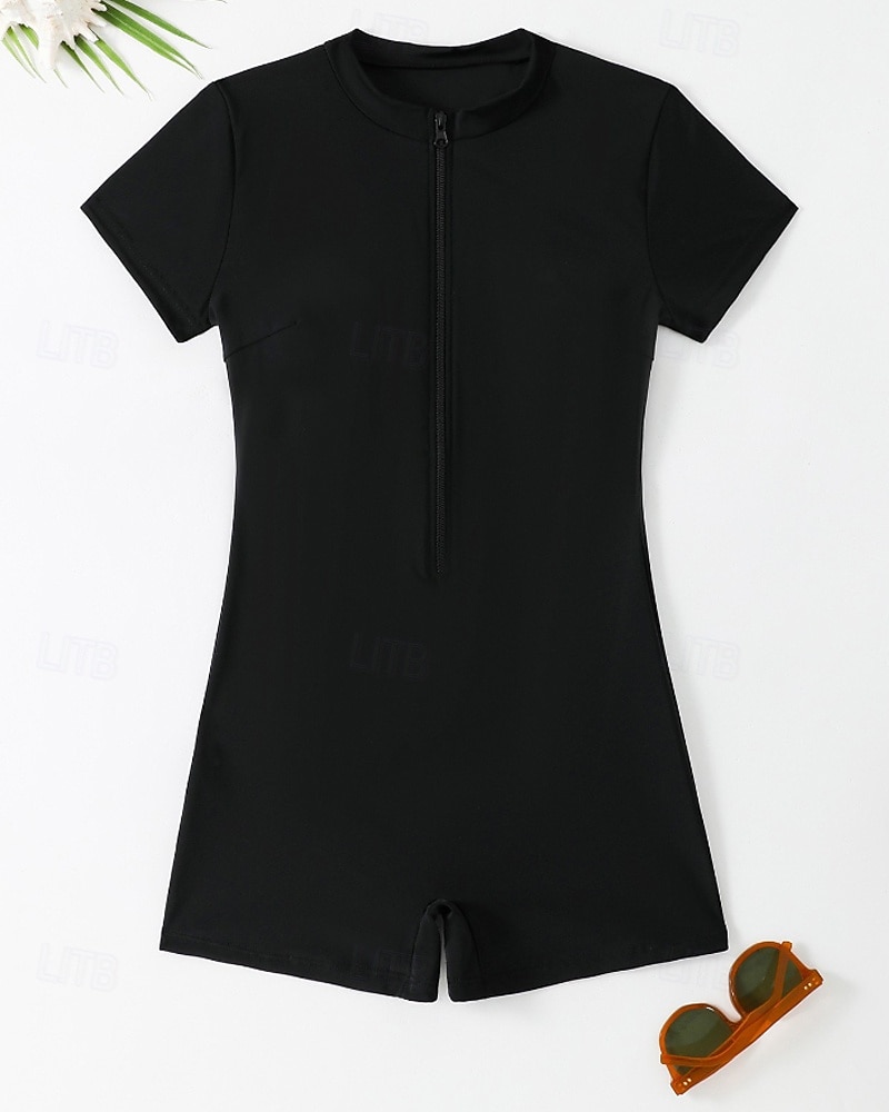 نسائي معيار حماية ضد التحسس ثوب السباحة لباس السباحة لون سادة إحزم حماية UV مطاط كم قصير ملابس السباحة بودي سوت تزلج على الماء غوص سباحة الصيف 2026 - $23.99 –P11