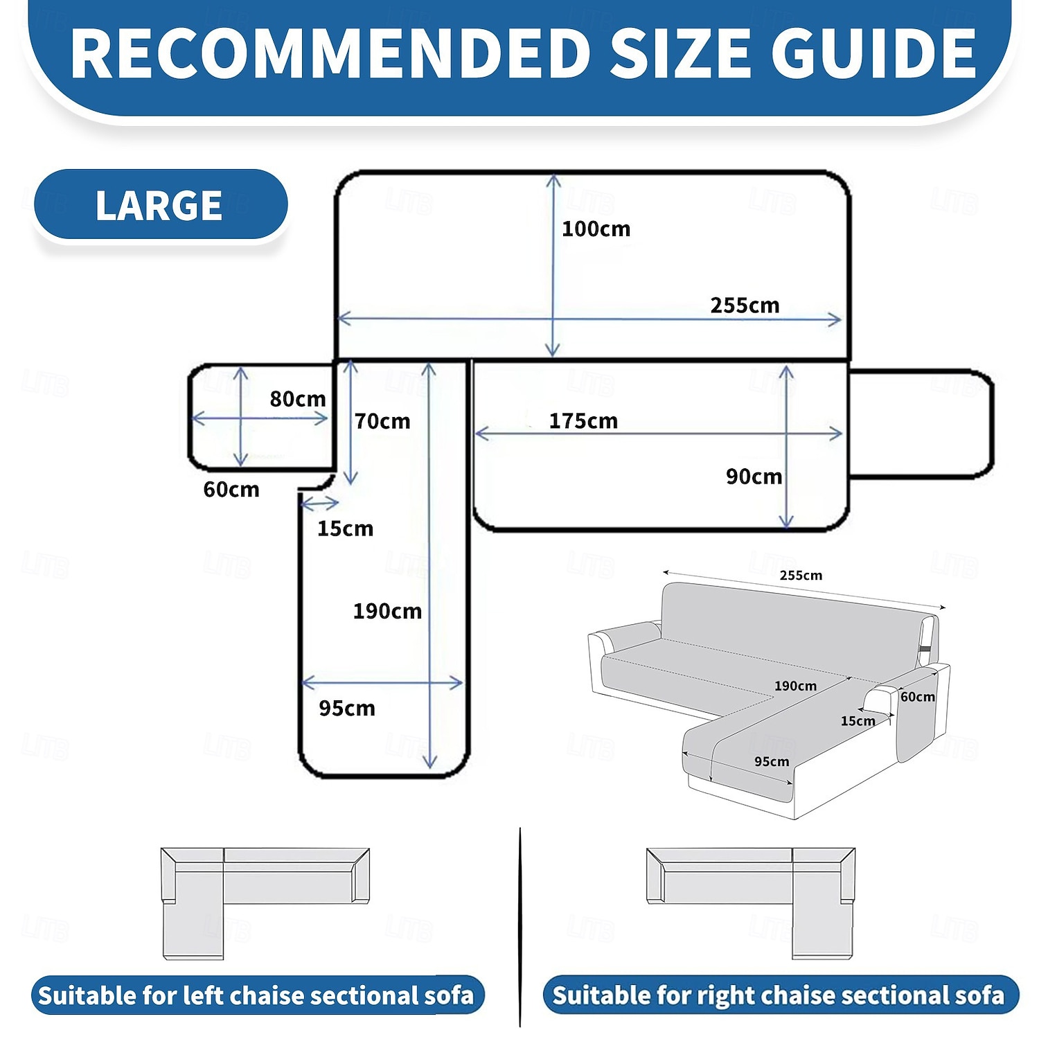 Wodoodporny, antypoślizgowy pokrowiec na sofę dla zwierząt, mata dla psa, ochraniacz na sofę, pokrowiec na lewą i prawą leżankę 2026 - $58.99 –P5
