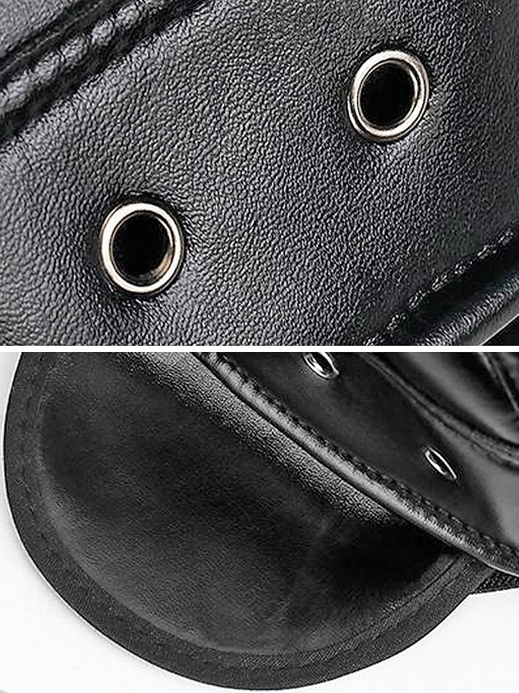 Miesten keinonahkainen lippis, tyylikäs taittuva korvaläpällinen muotoilu, saatavilla useissa väreissä, täydellinen talvi- ja ulkoiluun 2026 - $11.99 –P12