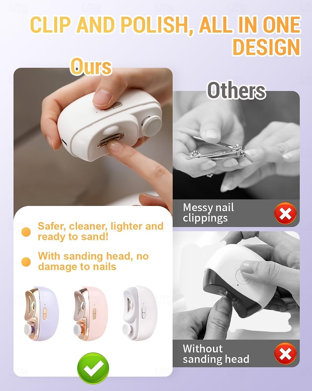 Coupe-ongles électrique 2 en 1, coupe-ongles automatique et polisseur électrique multifonctionnel avec 2 vitesses réglables pour seniors, enfants et adultes de 2026 ? $30.99 –P2