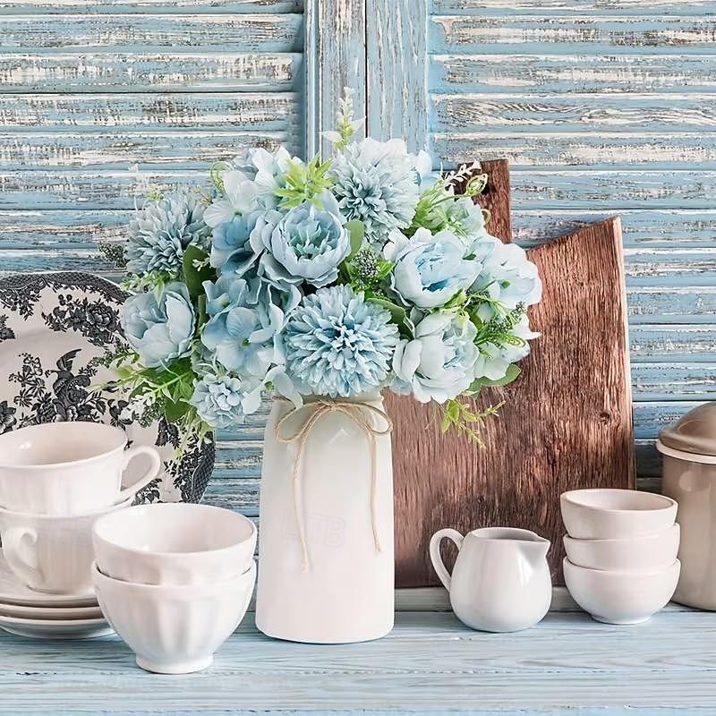 3 nippua ulkokäyttöön tarkoitettuja tekonurmi- ja pionikukkia, UV-suojattuja ja realistisia, sopivia sisä- ja ulkopuutarhan ikkunalaudoille keväällä, kesällä ja syksyllä häihin 2026 - $20.99 –P4