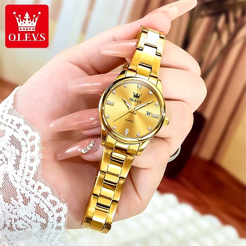 Mother's Day Gift New Olevs Brand Ladies' Business Watch With Night Light Calendar And Day/Night Display Quartz Movement Stylish Water-Resistant Sporty Ladies' Wristwatch. 2026 - $33.99 –P13