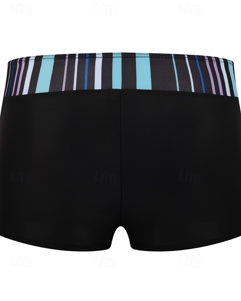 2026年 女性用 ミディアム サーフィン用タンキニ＆ビキニ 水着 タンキニ 縞柄 オープンバック UVプロテクション 弾性ある ノースリーブ スイムウェア サーフィン 潜水 水泳 夏  コレクション – $18.99 –P8