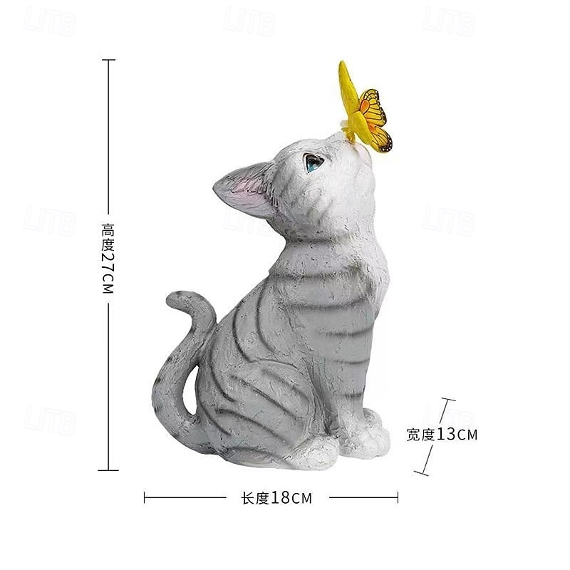 Outdoor Solar Cat & Bunny Decorative Lights, Waterproof Resin Figurine Lamps, Garden, Yard, Pathway Lighting, Easter Holiday Decor, Landscape Accent Lights for Lawn, Outdoor Decoration 2026 - $28.99 –P8