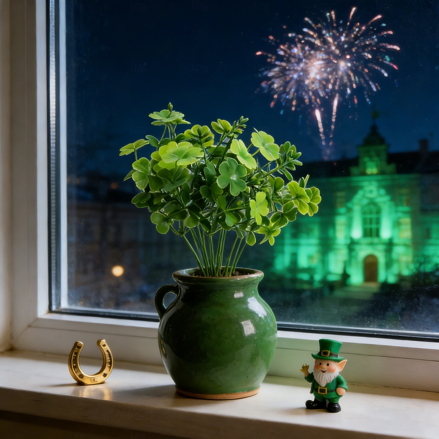 10pcs Artificial Shamrock Plants, Green Faux Clover Stems for Home, Office, Store & Mall Decor, Ideal for Flower Arrangements, Weddings, Engagements, Anniversaries, Parties & Year-Round Festive Decorations 2026 - $23.99 –P4