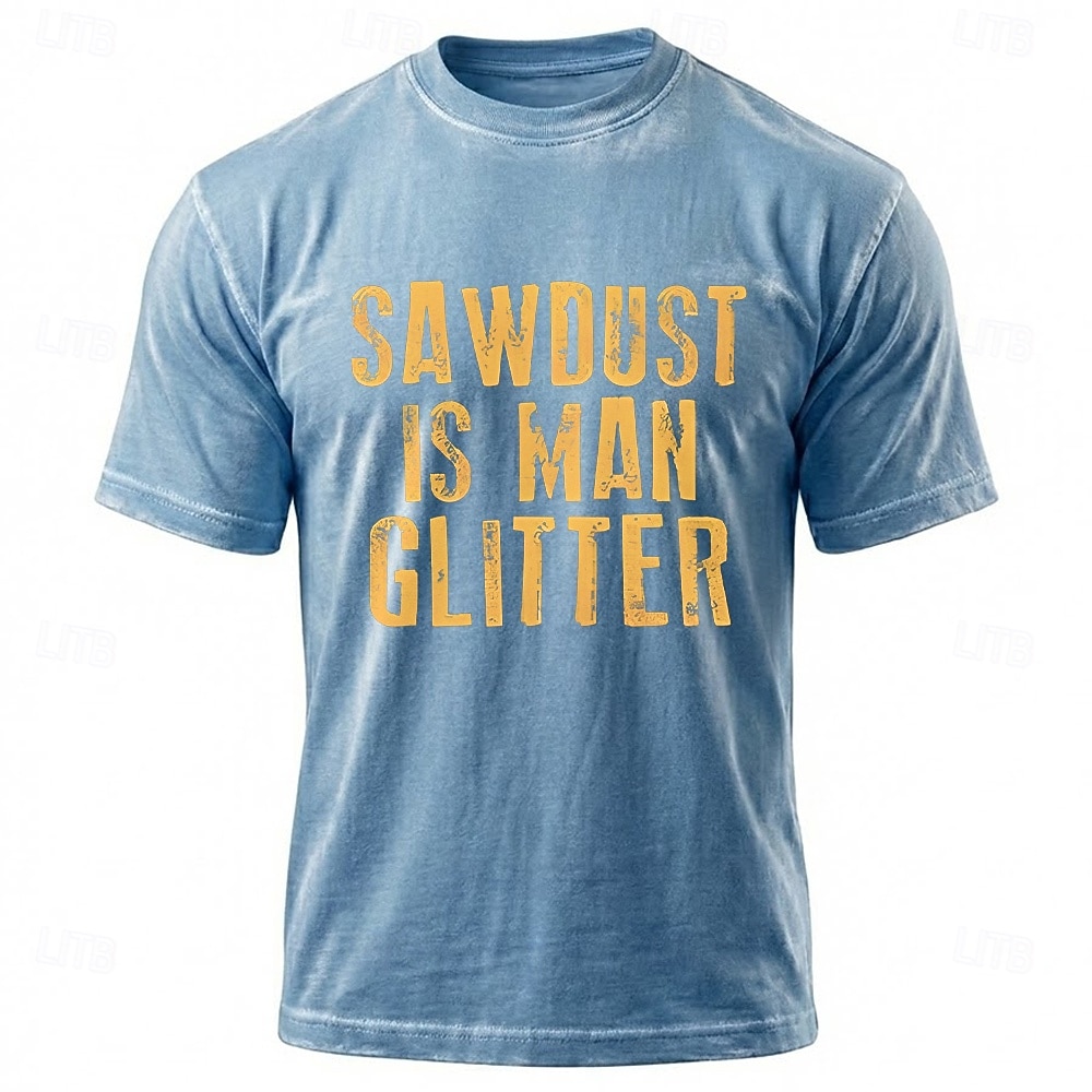 sagflis er mann glitter morsom trebearbeiding snekker blå mineralvask herre kortermet t-skjorte klær s m l xl xxl xxxl 2026 - $21.99 –P1