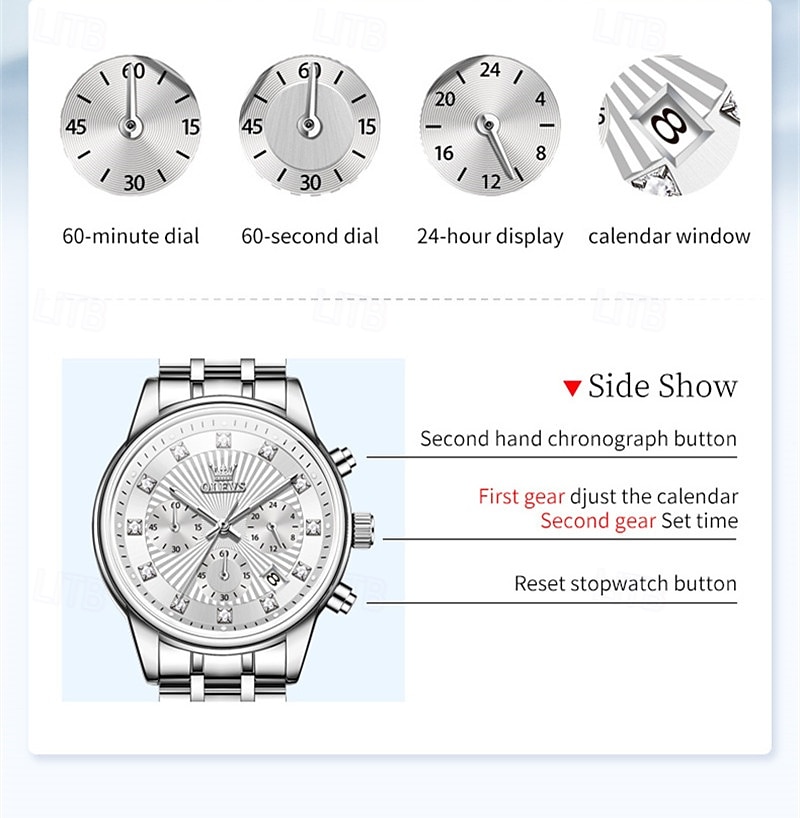 Cadeau de la fête des mères OLEVS montre-bracelet pour femmes calendrier lumineux décontracté montre en acier inoxydable de 2026 ? $41.99 –P11