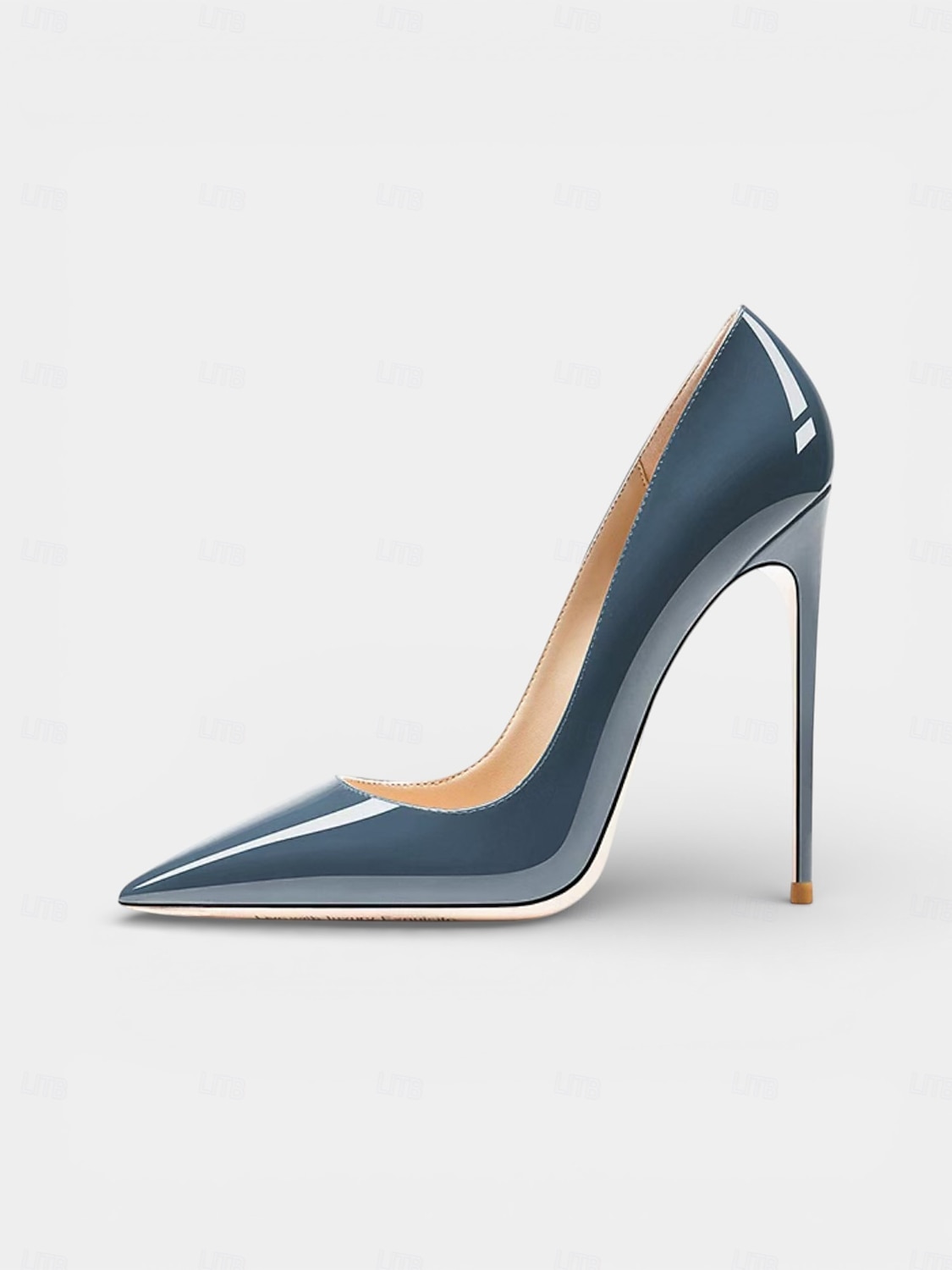 Scarpe da donna con tacco a spillo a punta in vernice blu, eleganti scarpe da cerimonia per invitati a matrimoni in chiesa del 2026 a $64.99 –P6