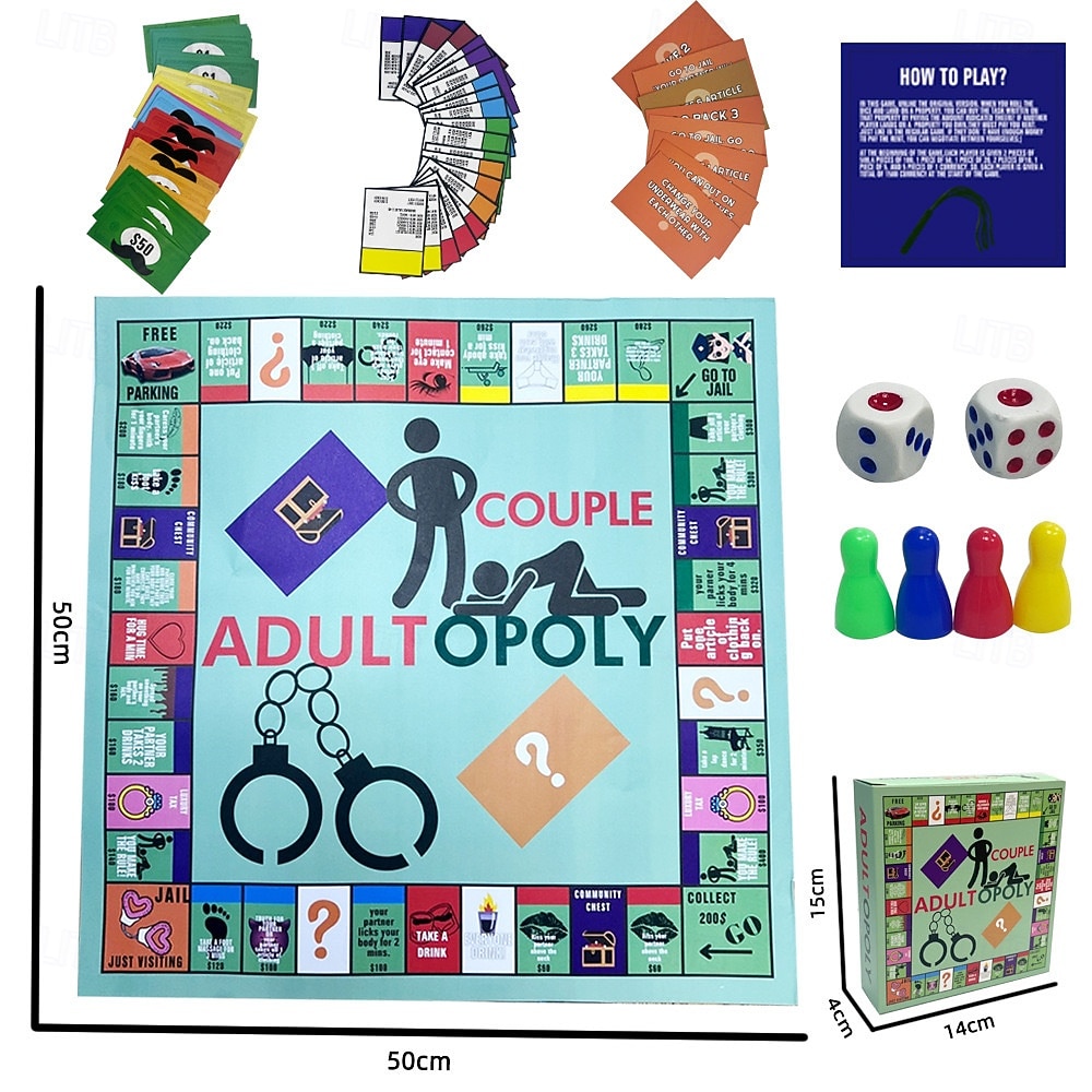 adultopoly páros társasjáték - pajkos romantikus játékok felnőtteknek randevú estére - szórakoztató intim társasjáték pároknak - tökéletes Valentin-napi évfordulós ajándék friss házasoknak férjnek és 2026 - $13.99 –P1