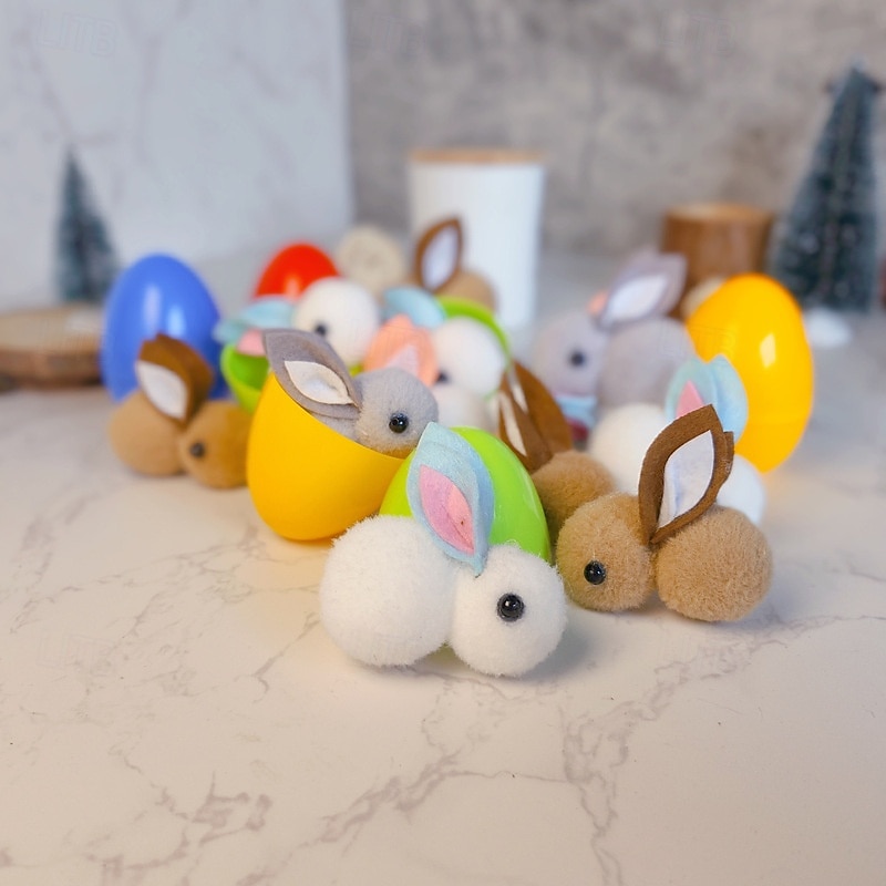 16 Pcs Easter Basket Stuffers Mini Plush Bunnies in Egg Shells, Assorted Pom Pom Rabbits for Easter Egg Hunt, Kids Party Favors, Classroom Rewards, Goodie Bag Fillers, Spring Gift Decor 2026 - $31.99 –P2