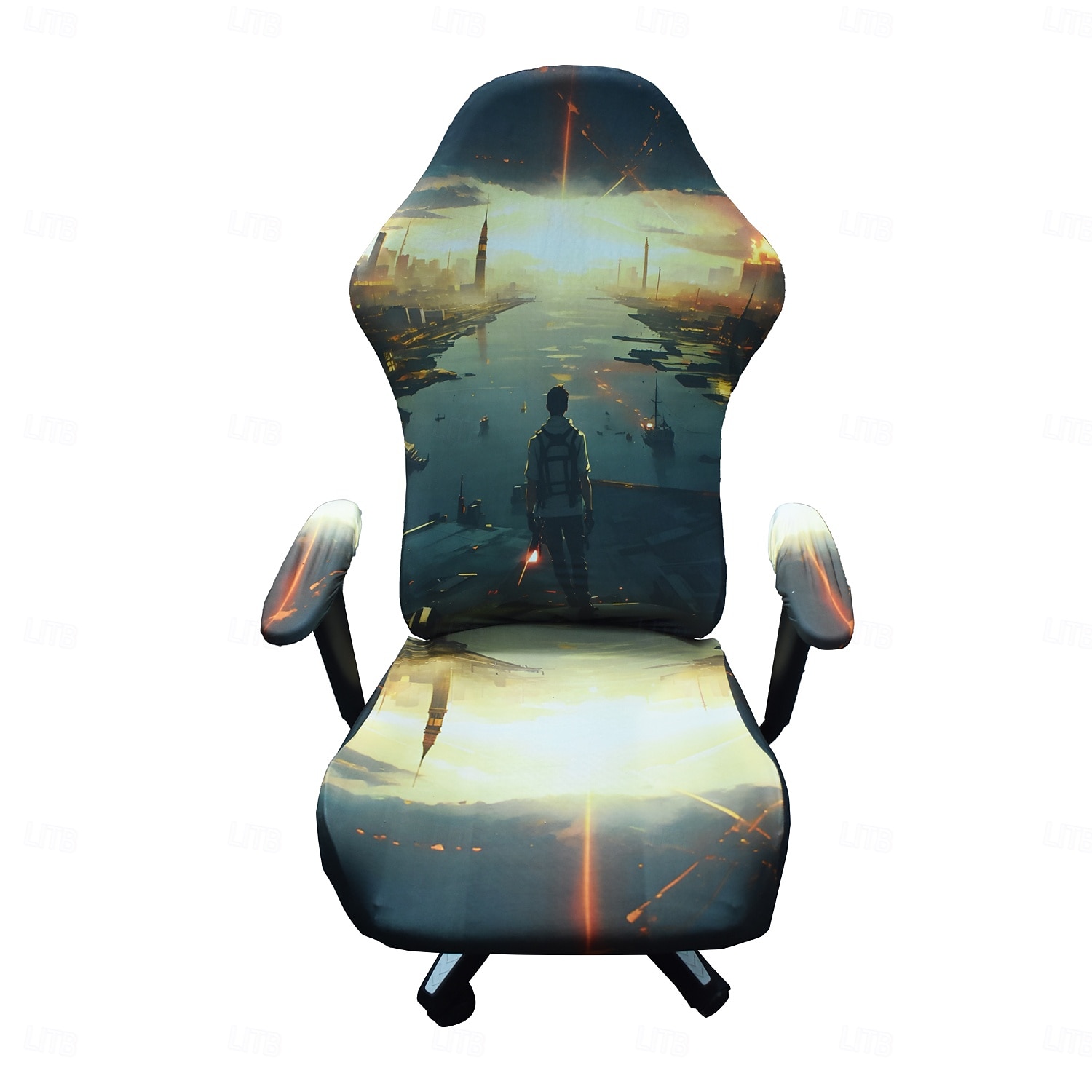 4-teiliger, abnehmbarer Computerstuhlbezug für Gaming-Stühle, einfach zu montieren, Schutzhülle für Bürostühle, Liegestühle und Rennstühle 2026 - $26.99 –P5