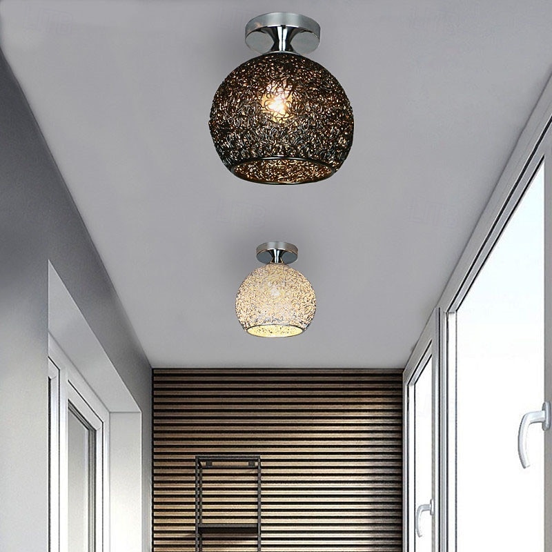 Lampy sufitowe z aluminiowym drutem, lampa sufitowa, półpłaska, nowoczesna lampa sufitowa - oprawa oświetleniowa blisko sufitu, styl nowoczesny 2026 - $61.99 –P2