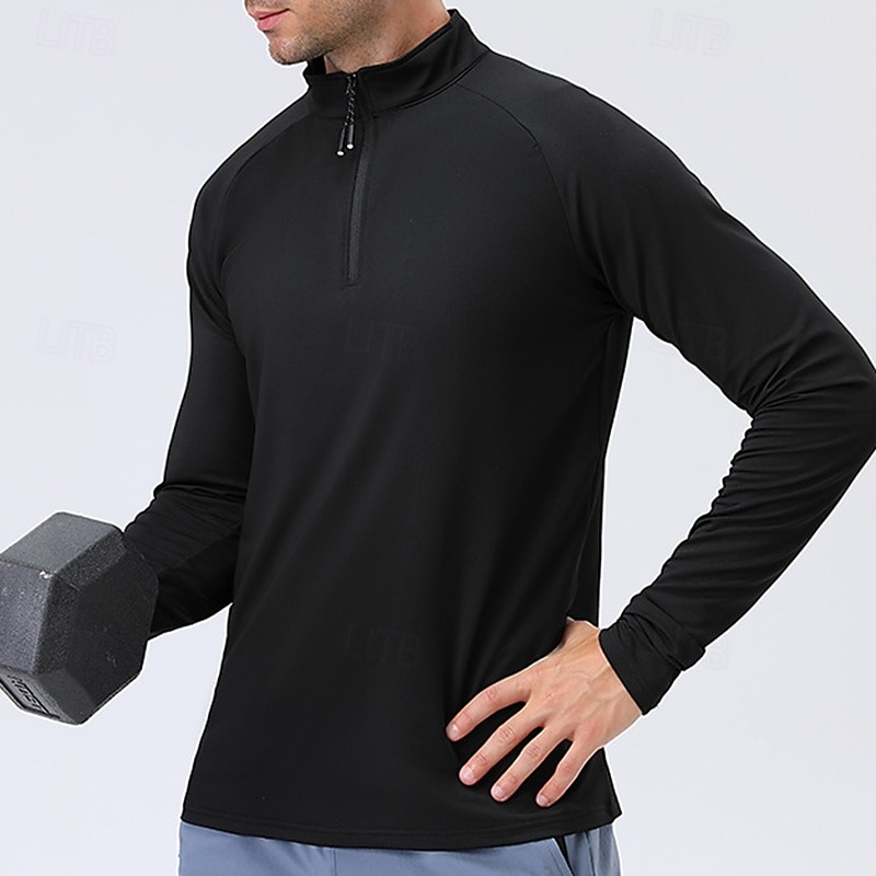 Hombre Color sólido Camiseta Running Camiseta Compresión Camiseta para correr Primavera Otoño Cerrar Manga Larga Secado rápido Compresión Dispersor de humedad Entrenamiento de gimnasio Entrenamiento 2026 - $26.99 –P4