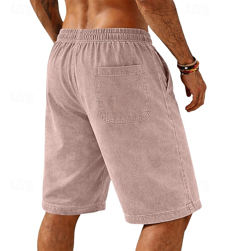Shorts homme SoftFade™ Shorts d'été Shorts décontractés Shorts à lavage acide Shorts avec poches Taille élastique Confort lavé Respirant Longueur au genou Décontracté Extérieur Plage Vacances Mode de 2026 ? $22.99 –P2