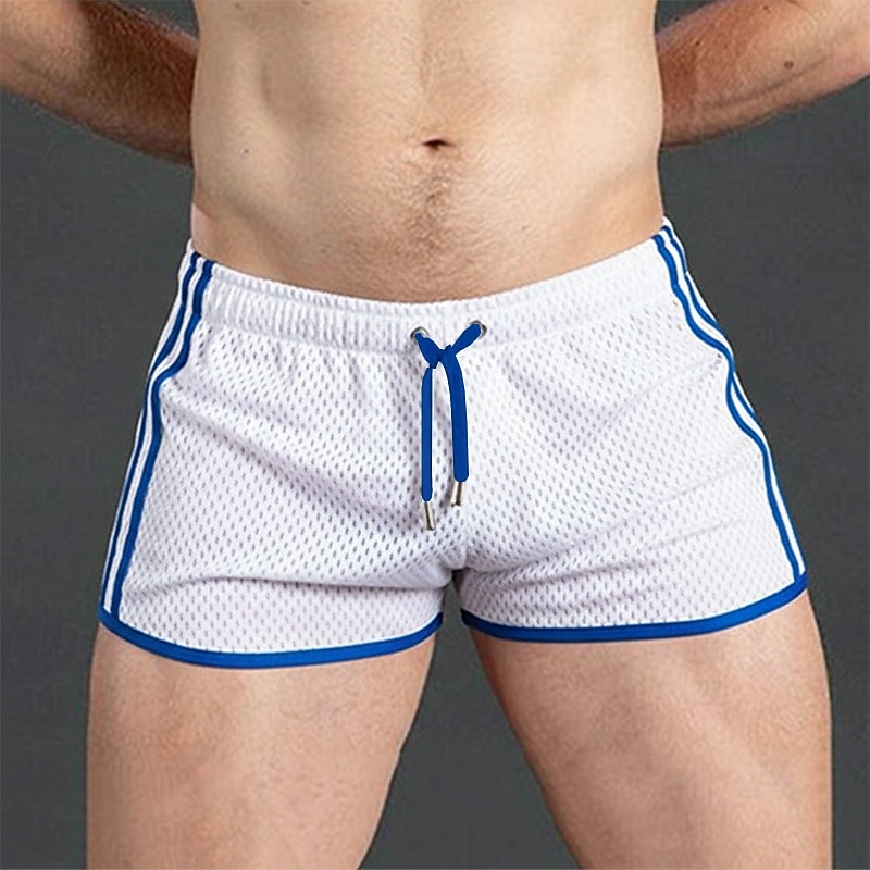 Men's Active Shorts Shorts Casual Shorts Mesh Plain Solid Quick Dry Breathable Short Outdoor Vacation Gym Sports Sport Blue Black Micro-elastic 2026 - $14.99 –P2